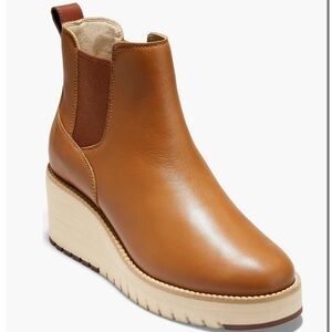 Women's Tan Wedge Ankle Boots Cole Haan